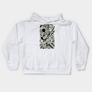 Black and White Composition Kids Hoodie